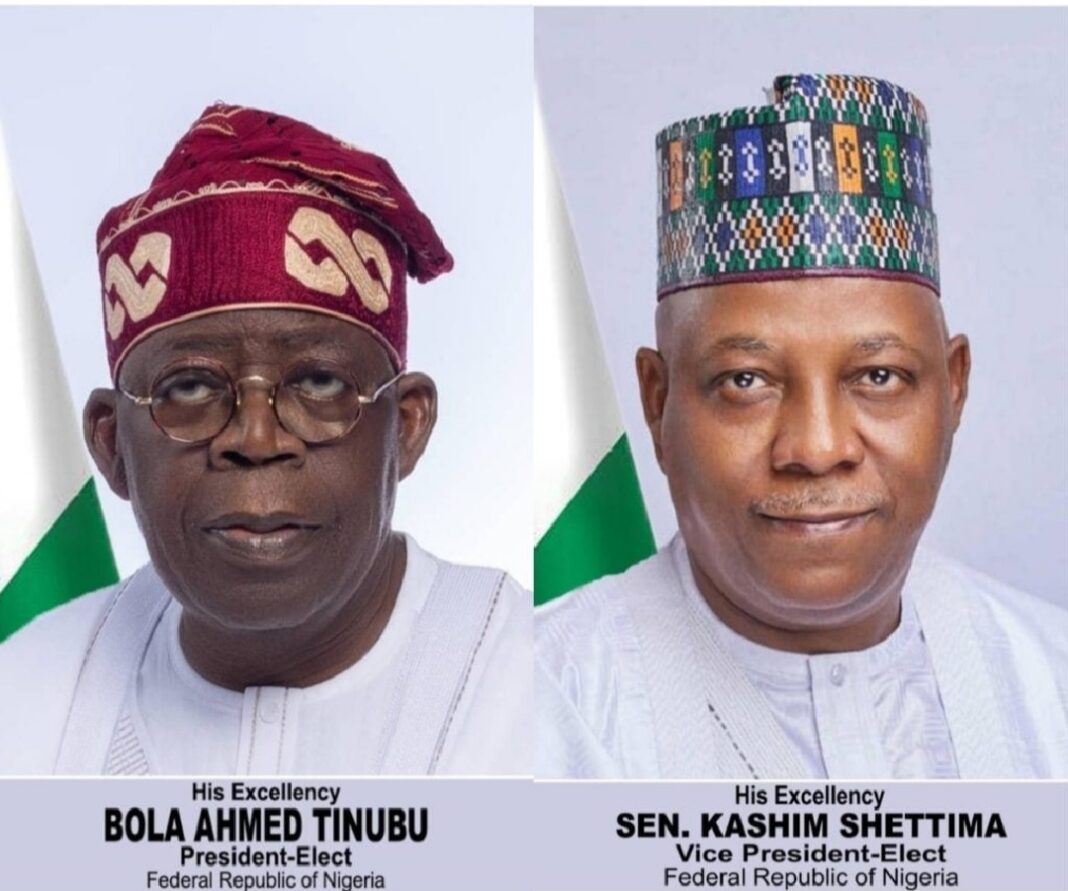 Official Portrait of President Bola Ahmed Tinubu and Vice President Kashim Shettima